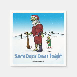 Santa Corpse Funny Zombie-Cartoon Servetten