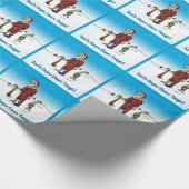 Santa Corpse Funny Zombie Cartoon Wrappapier Cadeaupapier (Hoek)