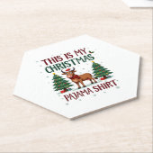Santa Cow Xmas Tree Lights This Is My Christmas Pa Kartonnen Onderzetters (Schuin)