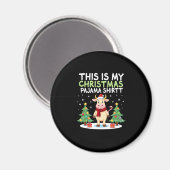 Santa Cow Xmas Tree Lights This Is My Christmas Pa Magneet (Voorkant / Achterkant)