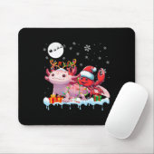 Santa Crab Riding Axolotl Rendier Christmas Zee A Muismat (Met muis)