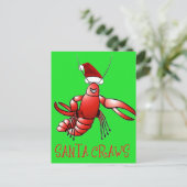 Santa Crawdad (Santa Craws) Briefkaart (Staand voorkant)