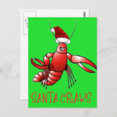 Santa Crawdad (Santa Craws) Briefkaart (Voorkant / Achterkant)