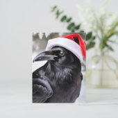 Santa Crow Briefkaart (Staand voorkant)