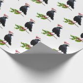 Santa Crow kerstpapier Cadeaupapier (Hoek)