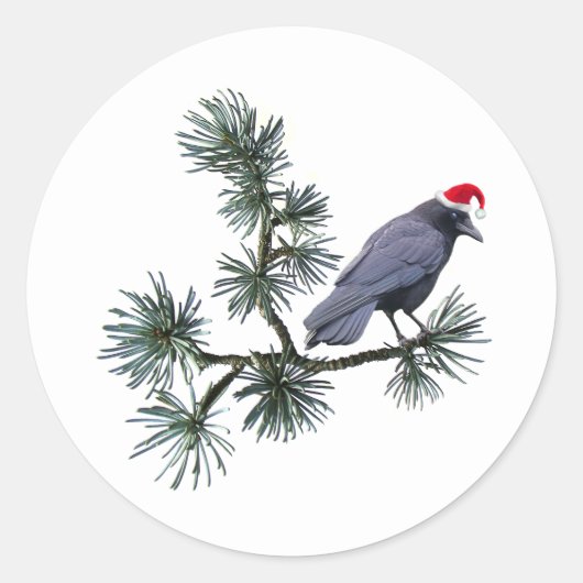 Santa Crow Pine Stickers (Devant)