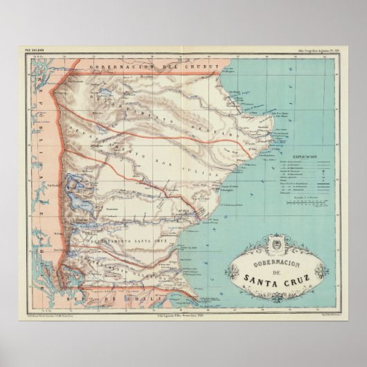 Santa Cruz, Argentinië Poster (Voorkant)