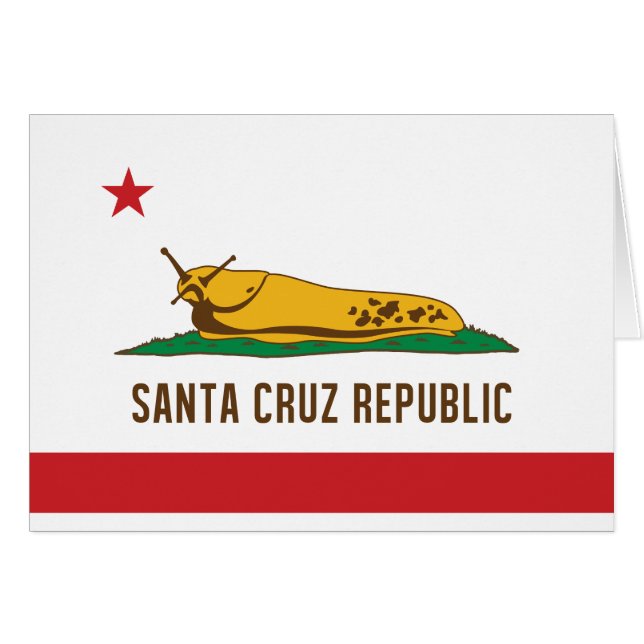 Santa Cruz, Banana Slug Flag (Voorkant Horizontaal)