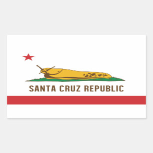 Santa Cruz, Banana Slug Flag Rechthoekige Sticker