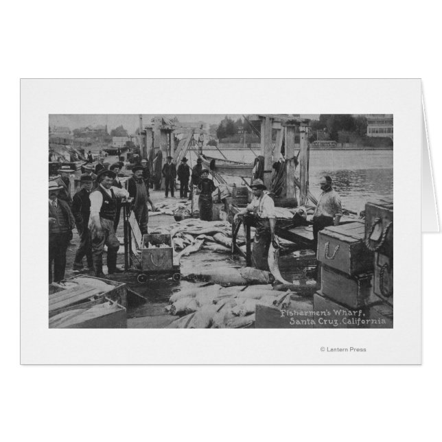 Santa Cruz, CA - Fisherman's Wharf Scene (Voorkant Horizontaal)