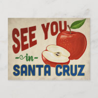 Santa Cruz California Apple - Vintage Travel