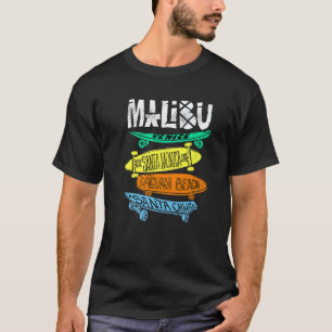 Santa Cruz California Ca Retro Surfer Mali T-shirt