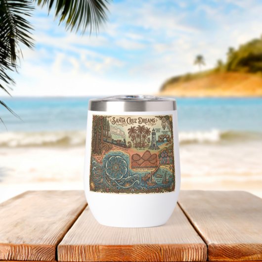 Santa Cruz California Dreams Map – Vibrant Coast (Plage (pivotée))