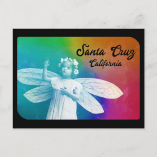 Santa Cruz California Rainbow Fairy Girl Briefkaart