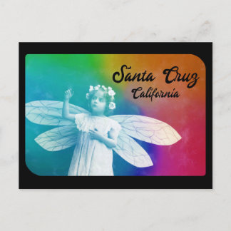 Santa Cruz California Rainbow Fairy Girl  Briefkaart