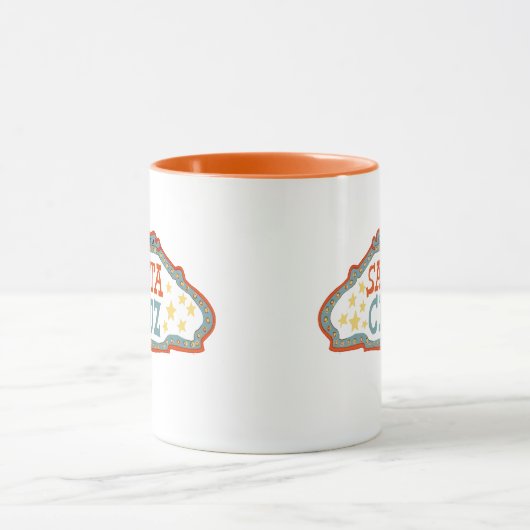 Santa Cruz California Sign Art Mok (Midden)