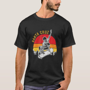 Santa Cruz California  Skeleton Skateboarde T-shirt