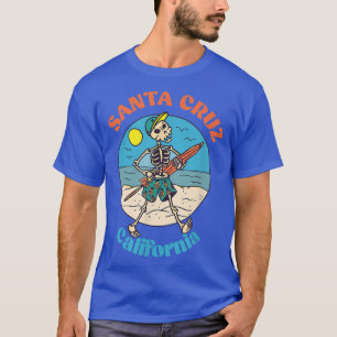 Santa Cruz California Skeleton Souvenir Reminder T-shirt
