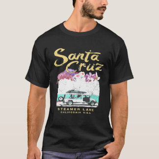 Santa Cruz California Surf Van Vintage Surfing T-shirt