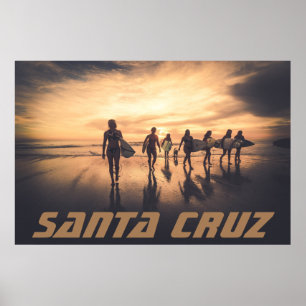 Santa Cruz California Surfer meisjes Poster