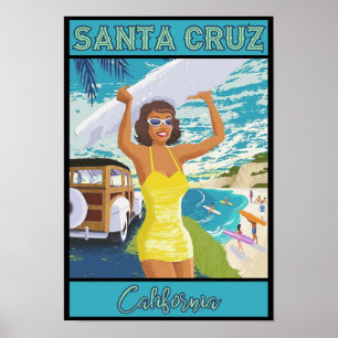 Santa Cruz California Travel Poster