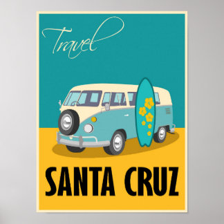 Santa Cruz California Travel Poster