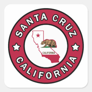 Santa Cruz California Vierkante Sticker