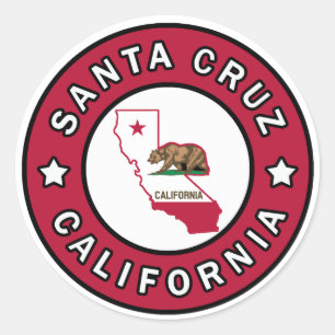 Santa Cruz Californië Ronde Sticker