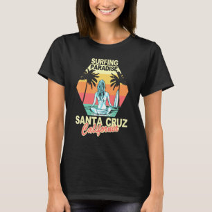 Santa Cruz Californië Surfing Paradise Meisje Zons T-shirt