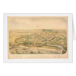 Santa Cruz, carte panoramique de CA (1586A) - non