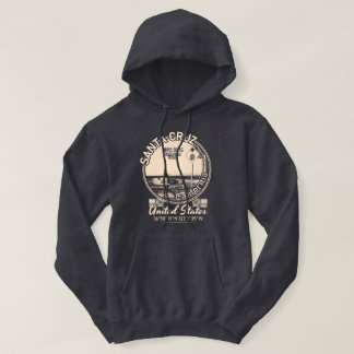 SANTA CRUZ CITY - CALIFORNIA - SURFING  HOODIE