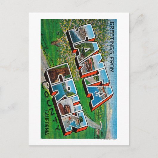Santa Cruz County Briefkaart (Voorkant)