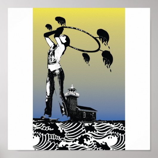 Santa Cruz Lighthouse Hoopjam Poster (Voorkant)