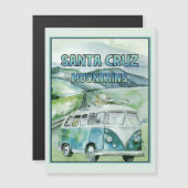 Santa Cruz Mountains Reizen Magnetische Kaart (Voorkant / Achterkant)