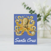 Santa Cruz Octopus Briefkaart (Staand voorkant)