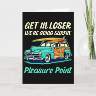 Santa Cruz Pleasure Point Surf City Vrouwen Vintag Kaart