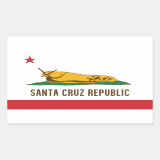 Santa Cruz Republiek Banaan Slug Vlag Rechthoekige Sticker