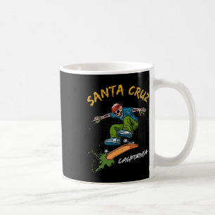 Santa-cruz Skeleton Skateboard Beach Funny Hallowe Koffiemok