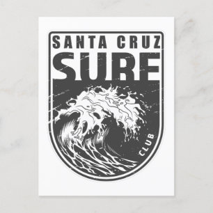 Santa Cruz Surf Club California Emblem Briefkaart