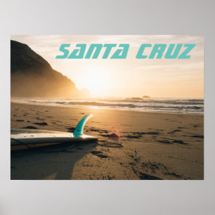 Santa Cruz-surfbord Poster