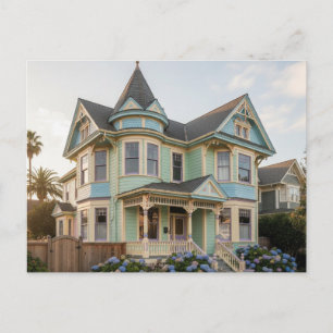 Santa Cruz Victoriaans huis Californië Briefkaart
