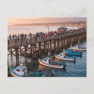 Santa Cruz Wharf Californië Briefkaart