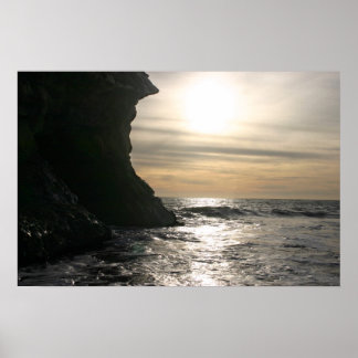 Santa Cruz-zonsondergang Poster