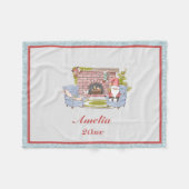Santa Custom Name Year Keepomwille Fleece Blanket (Voorkant (Horizontaal))