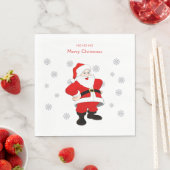Santa Custom Text Paper Napkin Servet (Insitu)