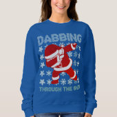 Santa Dabbing door de sneeuwtrui Funny T-shirt (Voorkant)