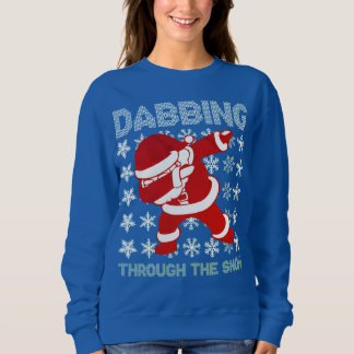 Santa Dabbing door de sneeuwtrui Funny T-shirt