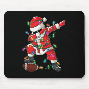Santa Dabbing Met Ball Christmas Football Speler Muismat