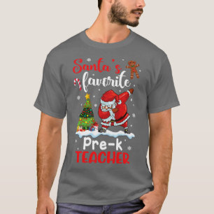 Santa Dabbing Sneeuw Cadeaus Santas Favoriete Prek T-shirt