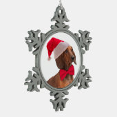 Santa Dachshund Ornament (Links)